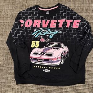 Hybrid Apparel Black and Pink Corvette Racing Sweatshirt